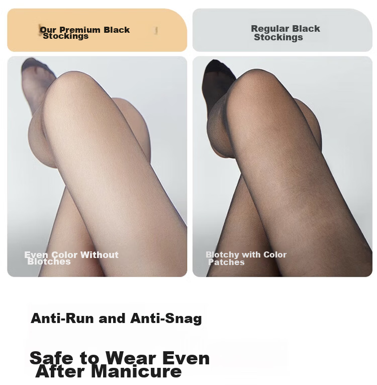 Avandy Premium Edition Sheer Leggings Magic Stockings for Women Thin Anti-Snag Pantyhose Spring Summer Sexy Black 9