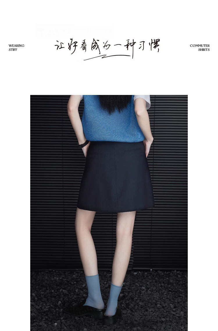 Demana Wide Pleats Craft Spring College Style Wardrobe Essential Petite Loose Pleated Skirt for Women 10