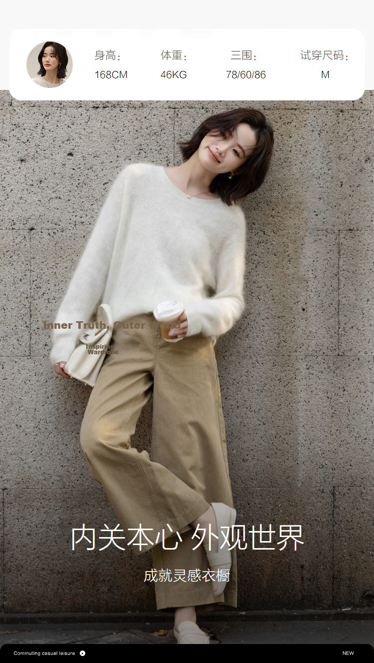 Demana [100% Cashmere] Winter Cloud Soft Warm Shoulder Raglan Loose Slim Cashmere Sweater for Women Premium Feel 9