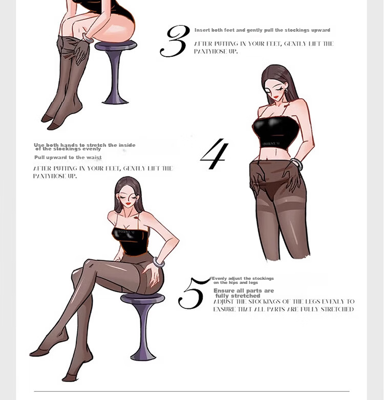 Ice Snow Kapok Black Sheer Suspender Lace Over-the-Knee Open Crotch Thigh-High Sexy Pantyhose Uniform Hot Girl Stockings 14