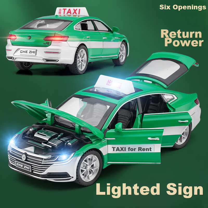 Yixuan Toys Taxi Toy Realistic Alloy Car Model CC Boys Toy Car Boys Gift