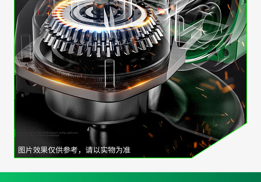 Gaoyi Gongji G10VE2 AC Brushless Variable Speed Angle Polisher 1200W 100mm Small Shank Angle Grinder 3