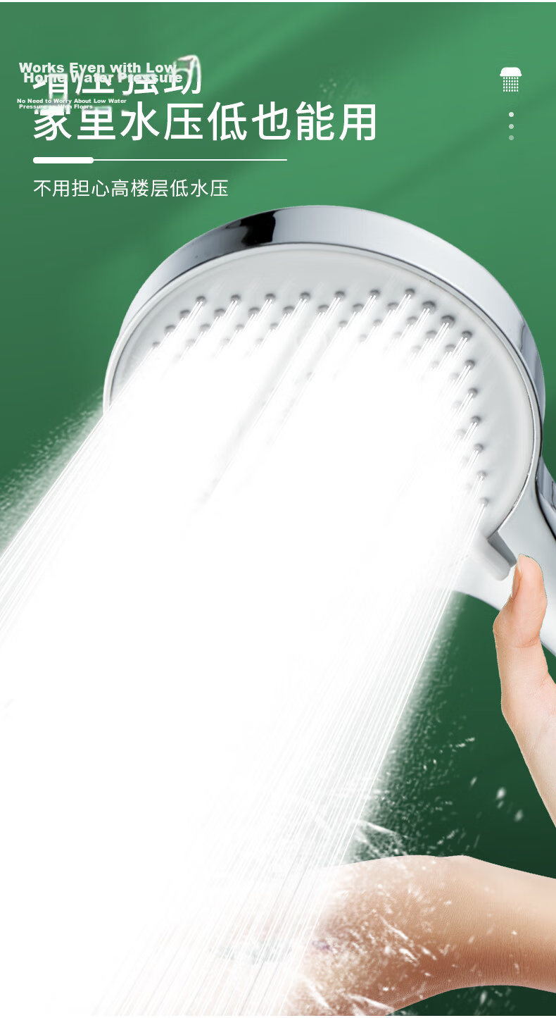 BSITN High-Pressure Handheld Shower Head Single-Head Bathroom Shower Sprayer BH036 3