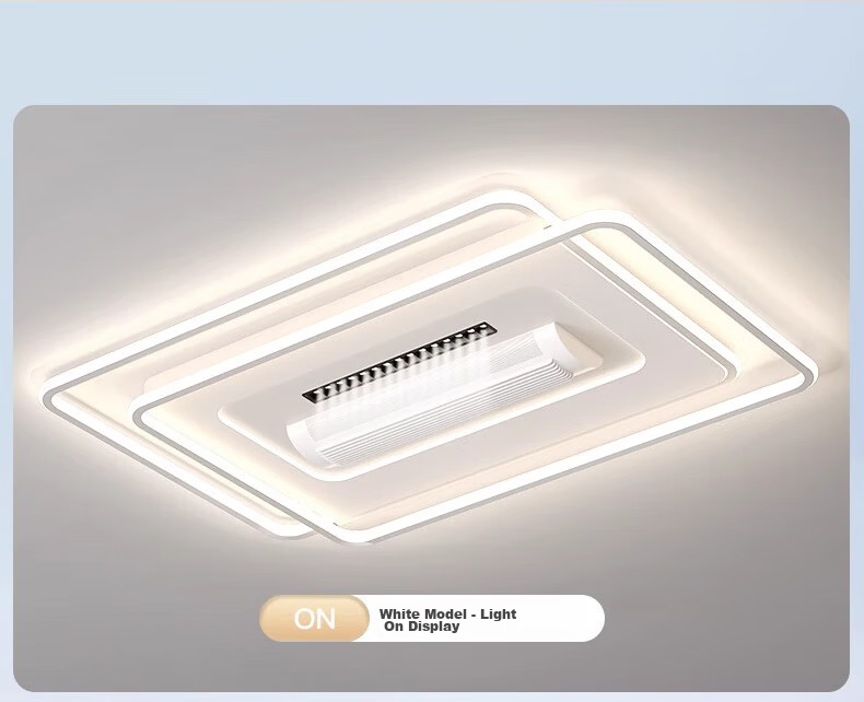 ASUS Lighting AI Voice Smart Bladeless Minimalist Fan Light Round Bedroom Invisible Drum 120° Silent Oscillating Fan Light 25