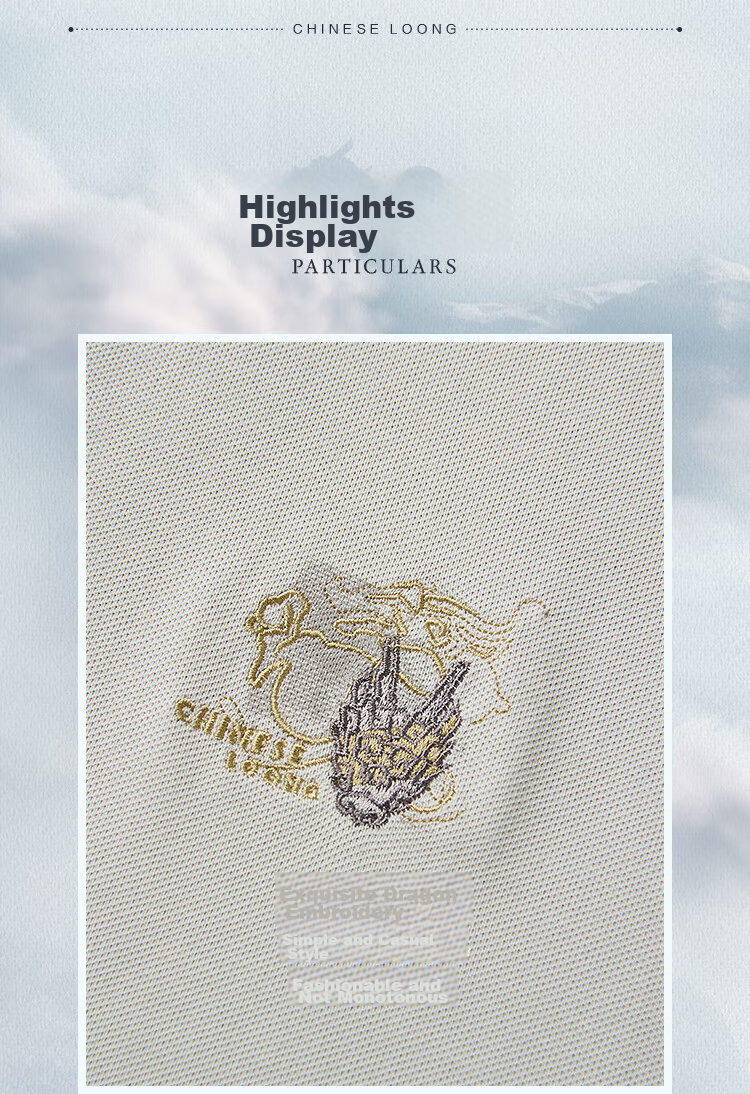 HLAHLA Men's Short Sleeve Polo Summer 2026 Chinese Dragon Series Cooling Short Sleeve Father's Day Gift 5