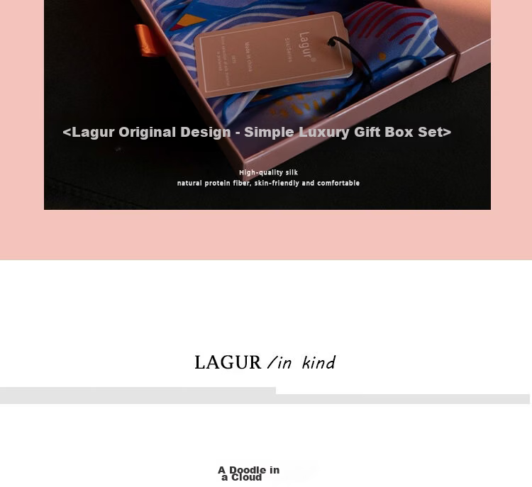 Lagur Cloud Graffiti Blue Healing Hand-Painted Original Summer Silk Scarf Triangle Scarf Women Cloud Graffiti 9
