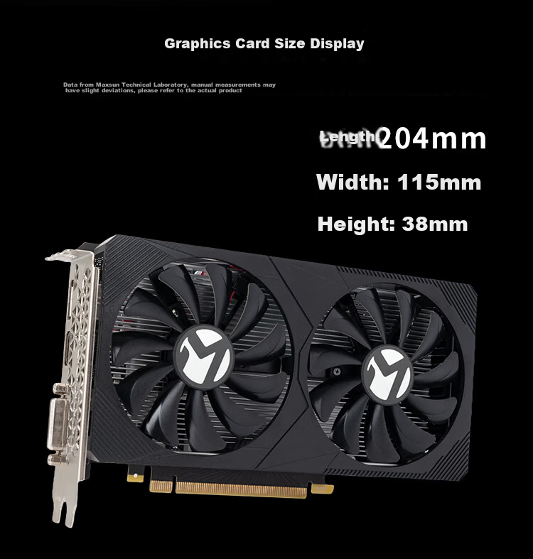 MAXSUN MS-GTX1650 TR 4GD6 Desktop Gaming Graphics Card 3