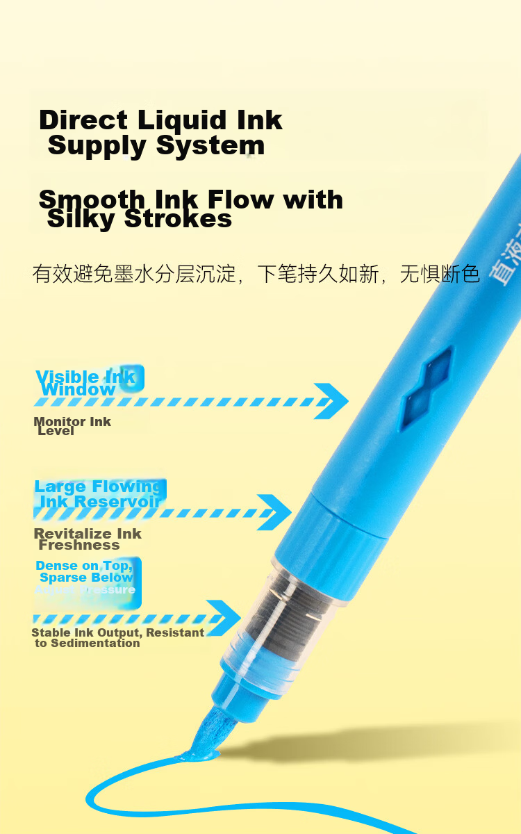 JD Jingzao Direct Liquid Acrylic Marker 36 Colors Large Capacity Elastic Soft Tip High Coverage Non-Bleed Student Watercolor Drawing Pen Birthday Gift for Boys and Girls 4