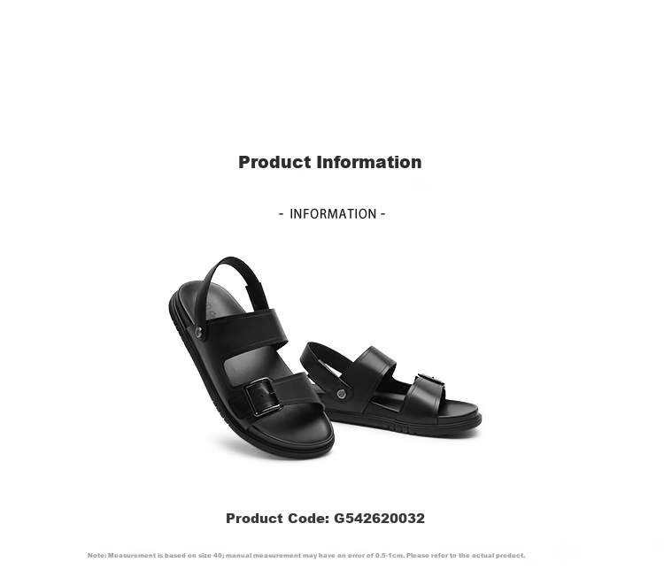 Goldlion Summer New Men's Casual Beach Shoes, Two-Way Wear Trendy Outdoor Sandals G542620032CCF, Brown, Size 38 7