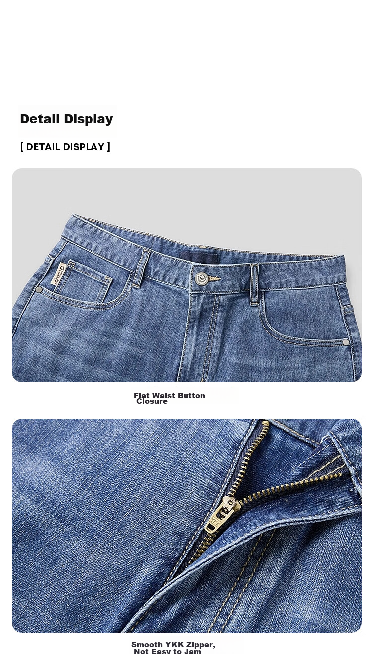 HLA Hailan Home Men's Denim Shorts 26 Shining Space Series Faded Whisker Shorts Summer Men 9