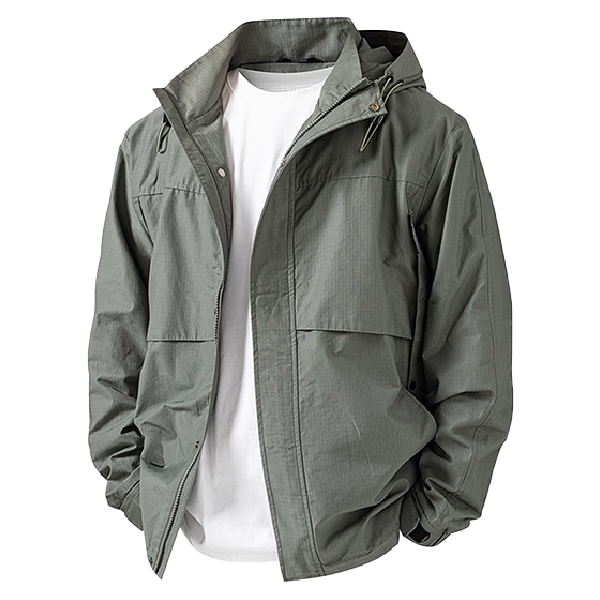 ROMON Spring Autumn Fashion Hooded Jacket Men Simple Business Versatile Outdoor Casual Jacket Coat