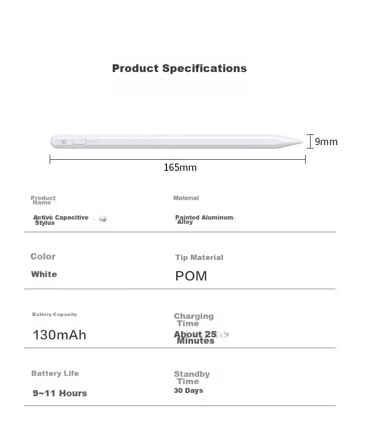 JD Original Capacitive Stylus for IPad, Compatible with Apple Pencil 2nd Generation, Suitable for 2020/2021 Pro/Air/Mini/iPad11 Tablets, Touchscreen Writing Pen, Anti-Mistouch 26