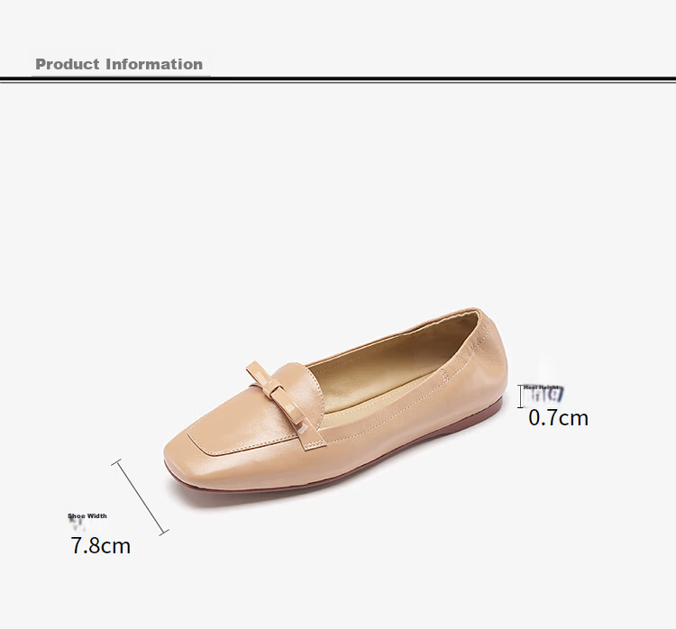 Laird Spring Summer Flat Ballet Shoes Commuter Versatile Loafers Women 6M06804 Cream White OWK 37 4