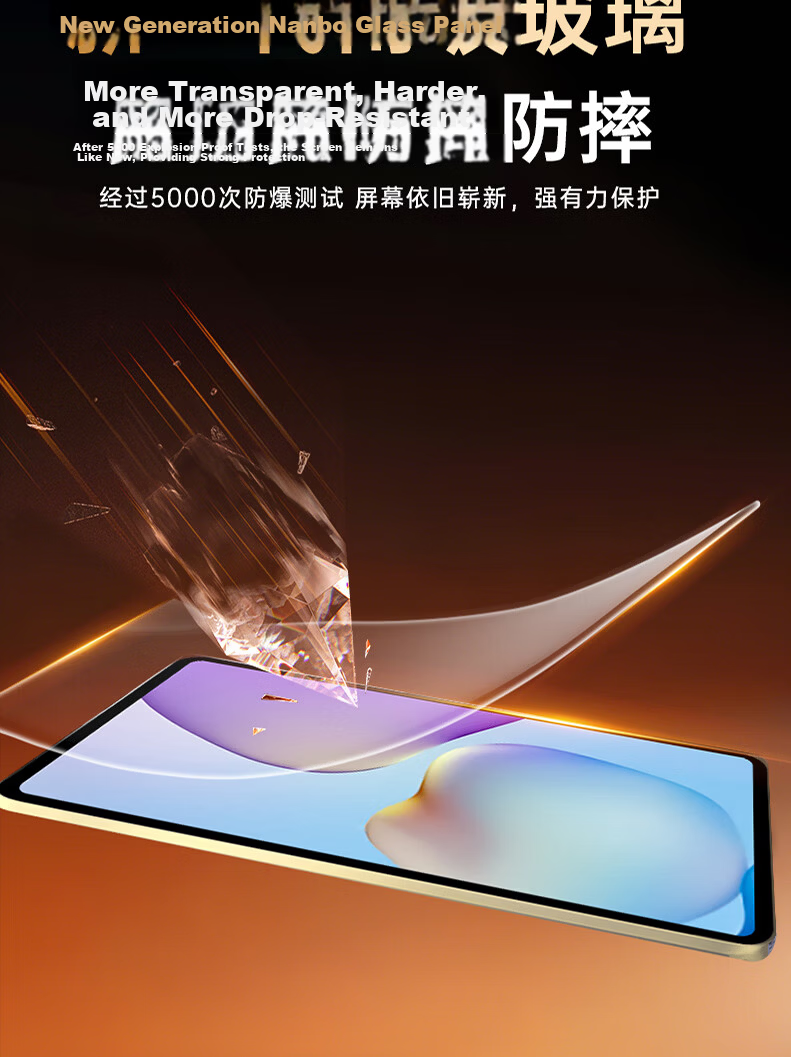 GOLDEN RAY Tempered Glass Screen Protector for Huawei MatePad 11.5S 2025/24 Model 11.5-inch Tablet, Curved Edge, HD Full Coverage, Anti-Fingerprint, Explosion-Proof 8