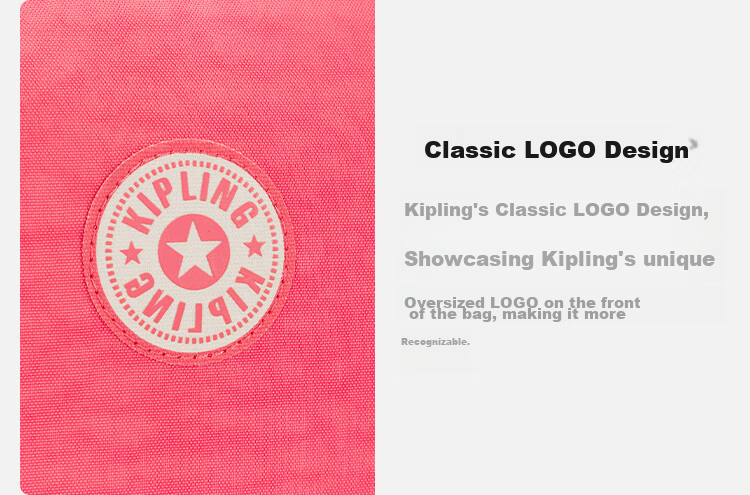 Kipling Lightweight Travel Casual Crossbody Bag NALO Pink Orange Block Patch Birthday Gift 12