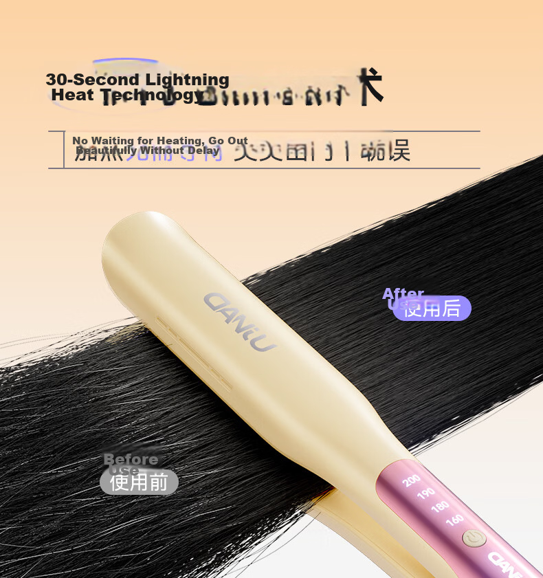 Danju 618 Price Guarantee Large Wide Flat Iron Dual-Use Straight and Curly Hair Negative Ion Anti-Scald Hair Care Long-Lasting Styling Fast Heating Hair Straightener Gift for Girlfriend 9