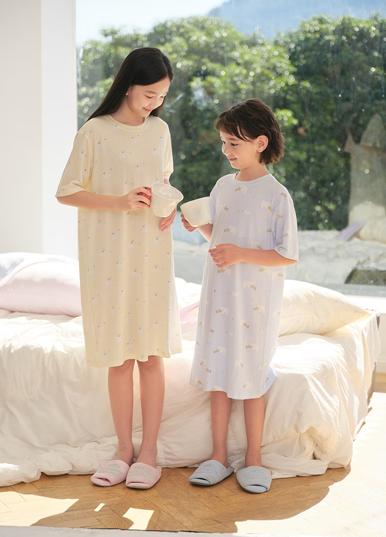 Like uu [Recommended by Zhu Dan] Children's Summer Thin Modal Pajamas for Boys and Girls 2026 New Arrival 22