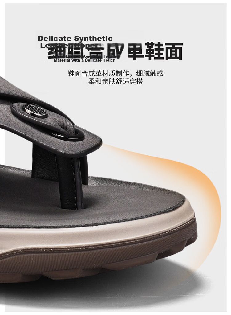 Bull Family Men's Leather Sandals Summer New Dual-Wear Soft Sole Durable Outdoor Beach Casual Flip-Flops 11