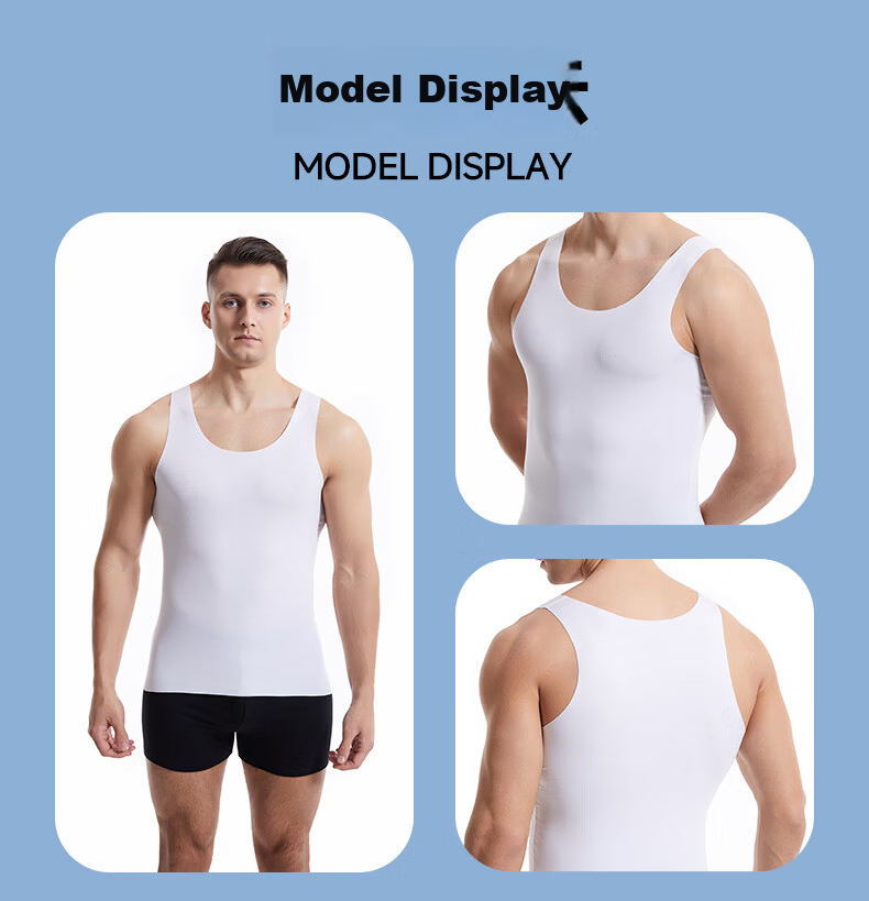 Seven-Color Spun Men's Modal Vest Thin Sleeveless Sports Fitness Ice Silk Tank Top Youth Inner Sleepwear Base Sweatshirt 13