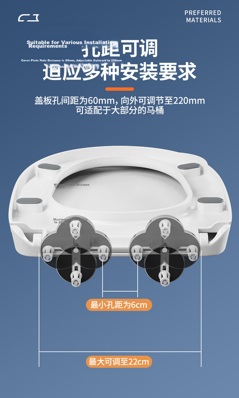 BSITN Universal U-Shaped Toilet Seat with Handle, Thickened Replacement Cushion for Old-Style Home Toilet BP063 11