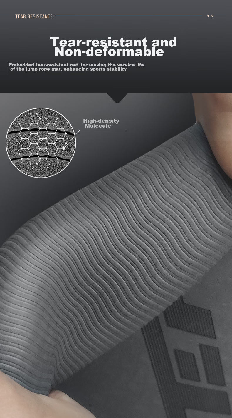 XTEP Jump Rope Mat, Yoga Mat, Soundproof Shock-Absorbing Mat, Quiet Indoor Fitness Non-Slip Cushioning Mat, Cordless Aerobic Exercise Mat, Floor Mat, Carpet 10