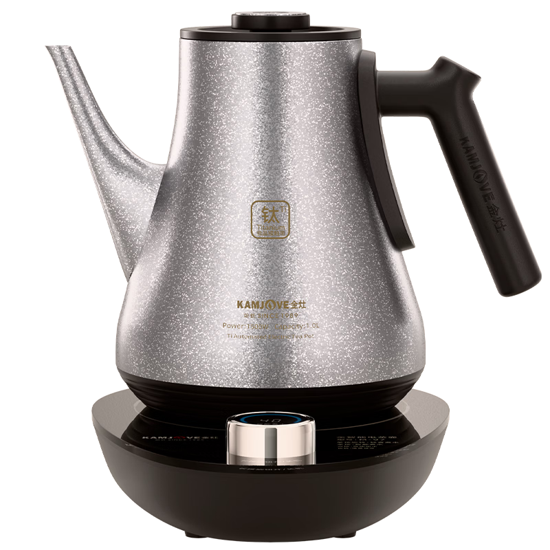 KAMJOVE Pure Titanium Electric Kettle Fully Automatic Bottom Water Supply Electric Kettle New Model M-97 Temperature Control All-in-One Electric Tea Kettle for Boiling Water and Brewing Tea