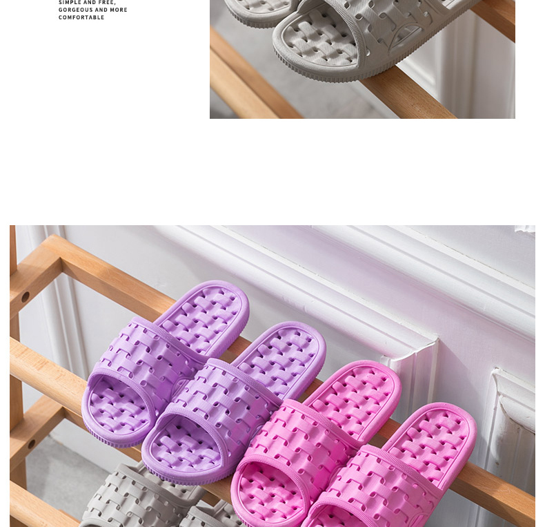 LETUO Women's Summer Slippers Bathroom Quick-Dry Massage Indoor Purple 36/37 (Fits 35-36) 15