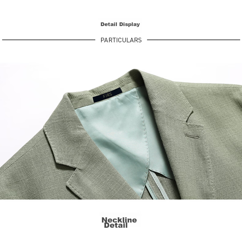 Shanshan [Natural Linen] Men's Spring Summer Thin Business Casual Blazer New Single Suit Jacket 22