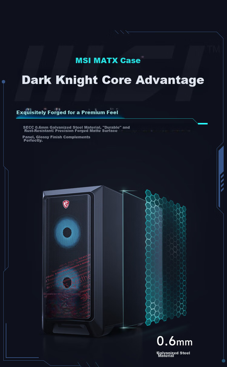 MSI Dark Knight Codex AMD Ryzen R5 5600/RTX 3050/16GB/1TB Gaming Designer Desktop PC DIY Assembly Computer 5