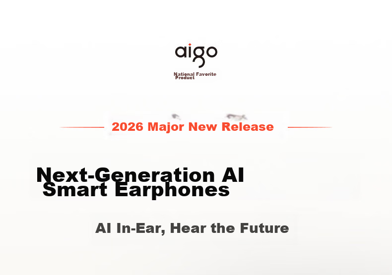 Aigo 2026 New AI Bluetooth Clip-On Wireless Bone Conduction Open-Ear Comfortable Long-Wear Sports Running Earphones CA88 Beige 1