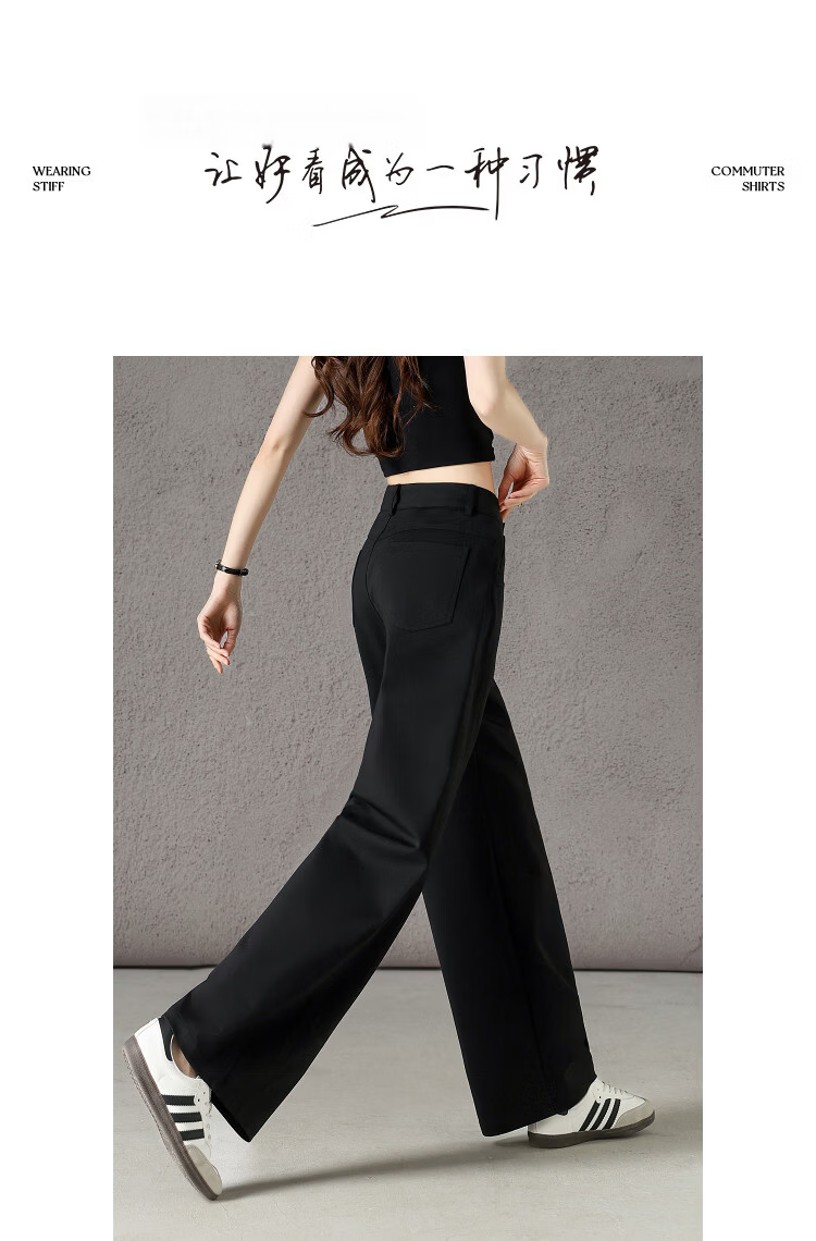 Demana [Cloud Feel Cotton Blend] Spring Lazy Urban Patchwork Seam Petite Loose Women's Curved Blade Casual Pants 13