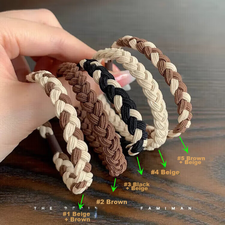 Dongyi Selected Children's Day Gift Hair Tie Simple Braided Ponytail Holder Elastic Hair Band High Elasticity Hair Accessory 1