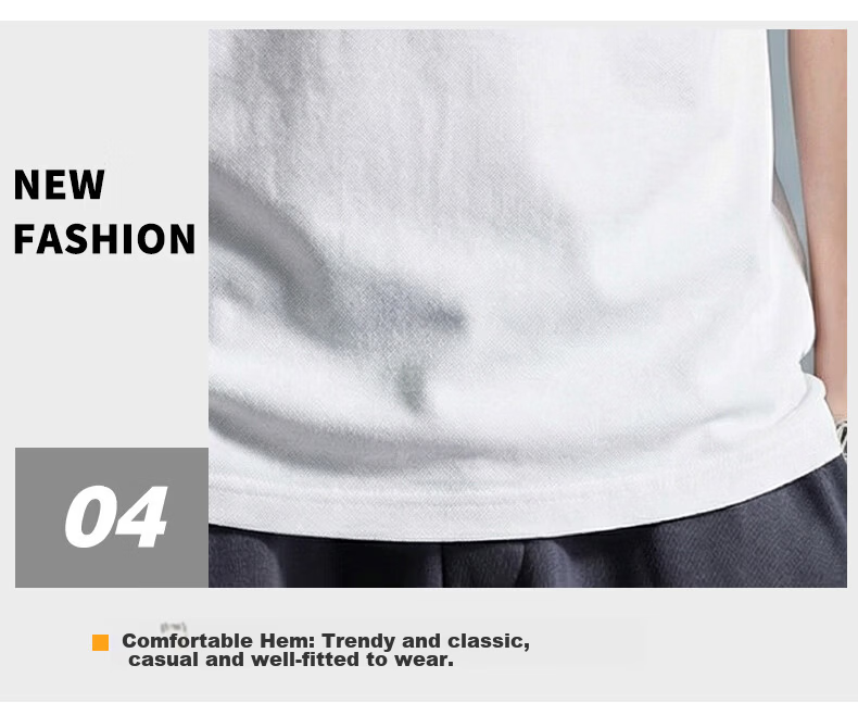 Jeanswest Men's Short Sleeve Polo Shirt 2026 Summer Mint Cool Casual T-Shirt Base Layer Men's Light Gray 3XL 23