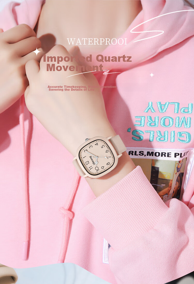 LOUIE JUELEN Student Watch Silent Waterproof Women's Korean Style School Quartz Watch for High School Girls 4
