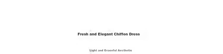 Mt Lightweight Holiday Series Spring Fresh Halter Neck Round Collar Off-Shoulder Lantern Sleeve Chiffon A-Line Women's Dress 4