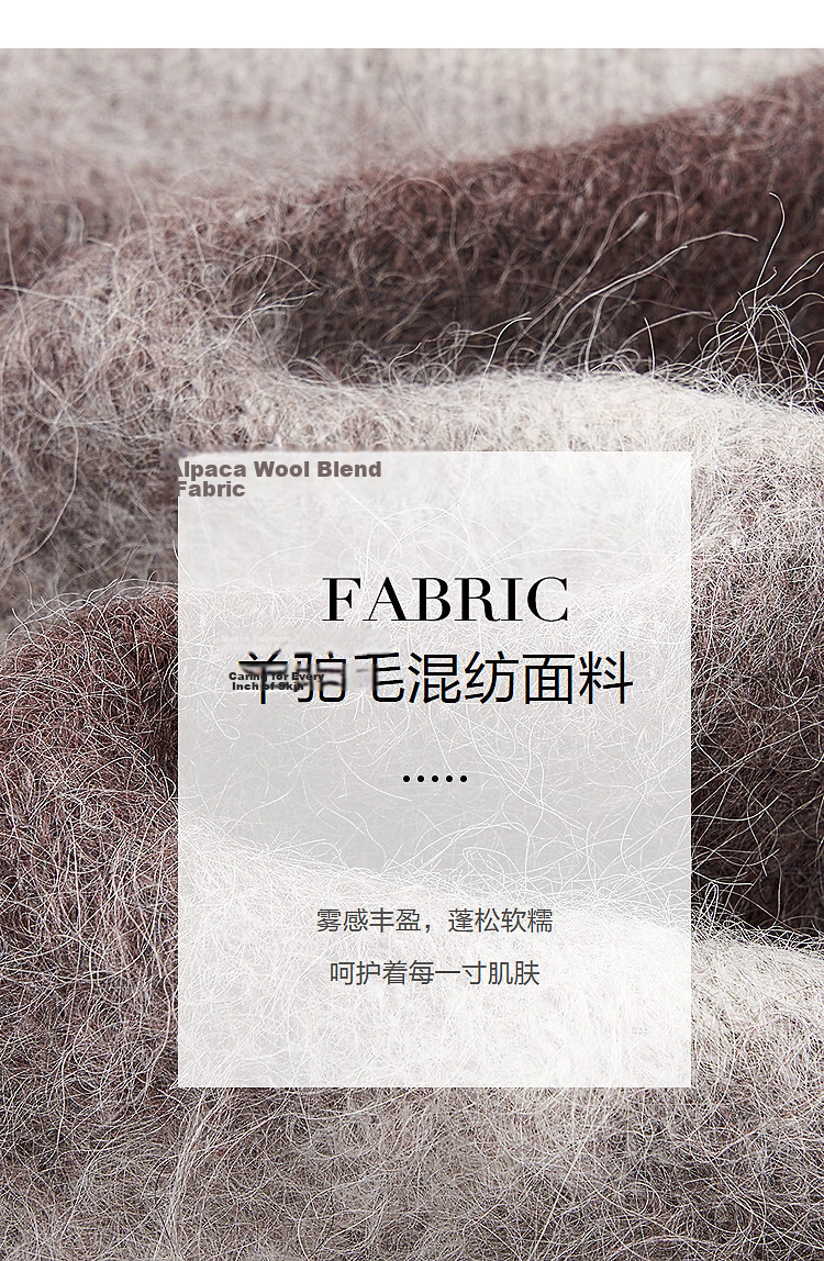 Demana Premium Alpaca Wool Blend Gradient Stripe Crew Neck Sweater Women's Fluffy Soft Knit Top Winter 3