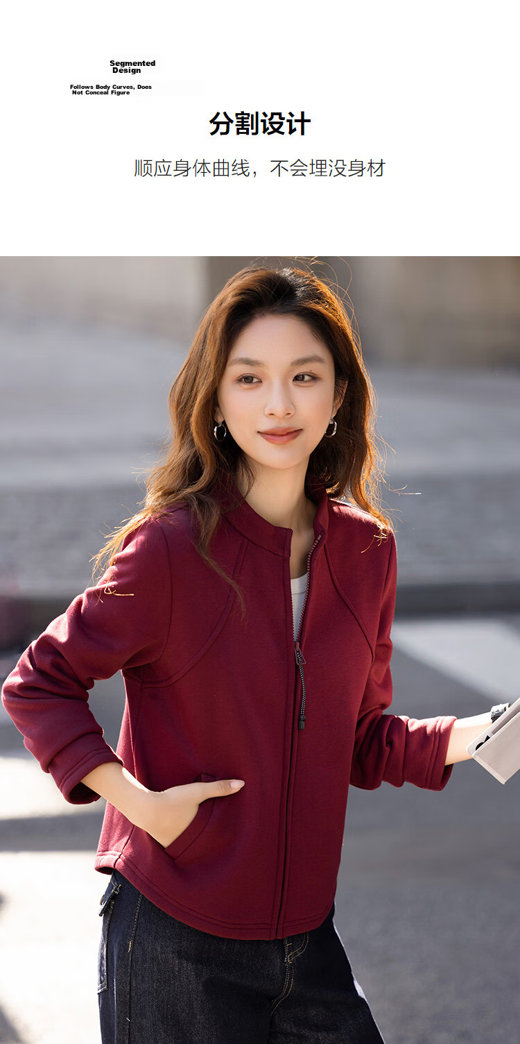 Demana [Cloud Cotton] Winter Gray Series Stand Collar Two-Way Zipper Split Pocket Petite Women's Jacket 7