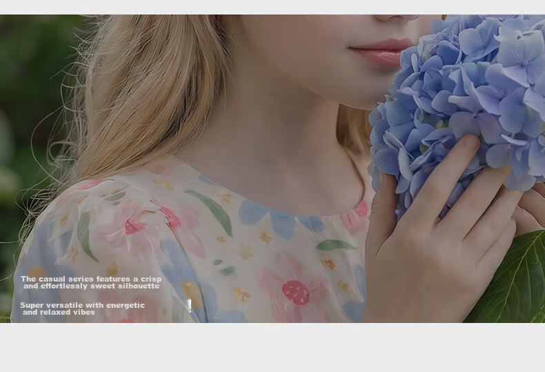 Disney Girls Summer Floral Dress Rural Style Cotton Princess Dress 21A145 Blue Green Size 130 2