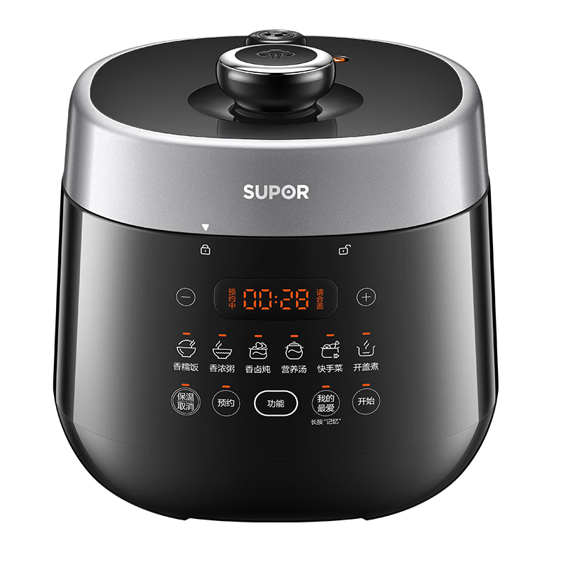 SUPOR New Titanium Model, 100kPa Fresh Breathing 3L Electric Pressure Cooker, Non-Coated, 10-Minute Quick Cooking Rice Cooker, High-Pressure Cooker for 1-3 People, Home Use, SY-30FC3007