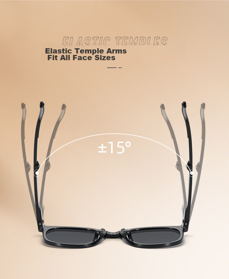 CAXMAN Foldable GM Sunglasses Unisex Nylon HD UV Protection Lightweight Fashion Eyewear 9