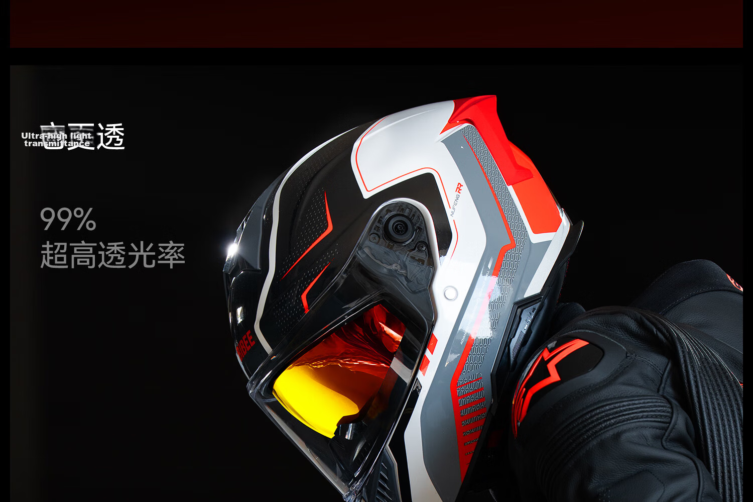 TWOBEE 3C Certified Motorcycle Riding Full-Face Helmet Flash White [Quick-Release Tail Wing] L 11