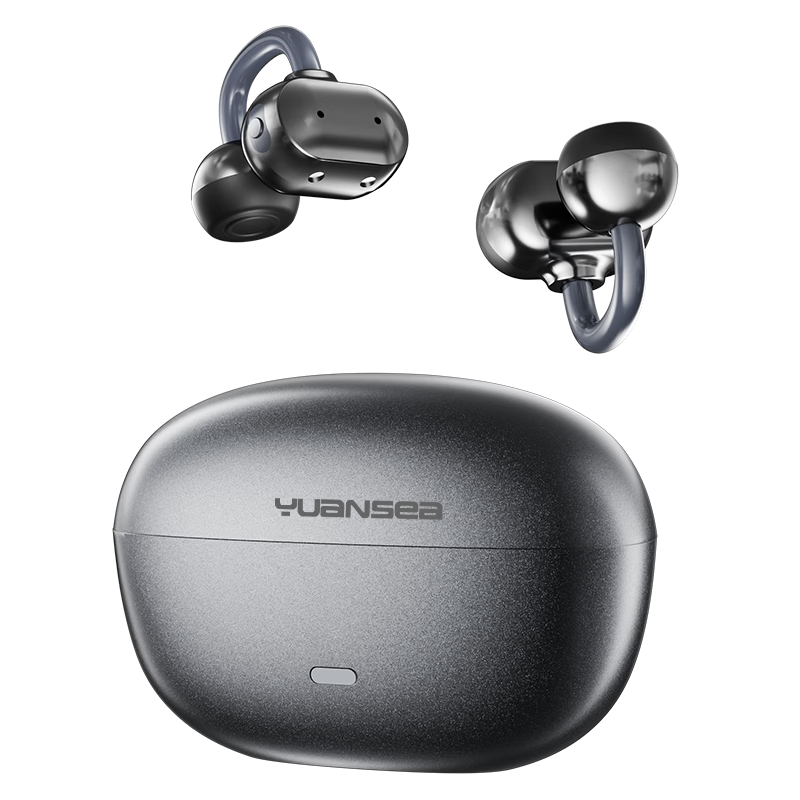 Gamma C1 Clip-On Bluetooth Earphones Waterproof Level 8 Open-Ear Wireless Headphones for Running Sports Gaming Calls Noise Cancellation