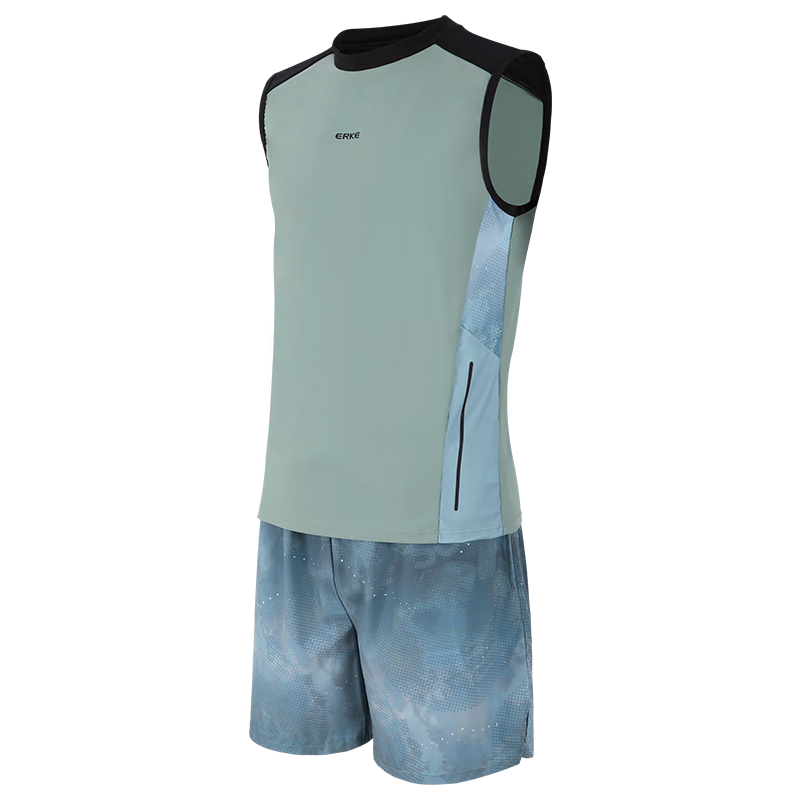 ERKE Men's Adult Youth Swimwear Anti-Embarrassment Two-Piece Split Trunk Professional Swimming Suit Set
