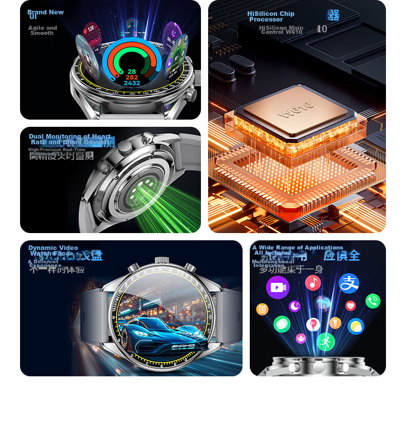 EG Smartwatch for Men Compatible with iOS, Android, HarmonyOS Open Source System, Multifunctional Sports Tracking 4
