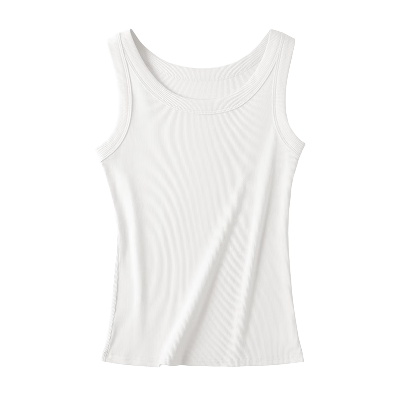 GUJIN Women's Round Neck Camisole Vest 2026 New Summer Slim Fit Sleeveless Solid Color Base Shirt