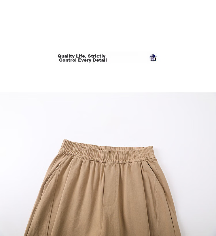 Demana [Cloud Comfort 100 Cotton] Spring Pear-Shaped Comfortable Elastic Waist Loose Fit Concealed Wide-Leg Casual Pants for Women Premium Quality 10