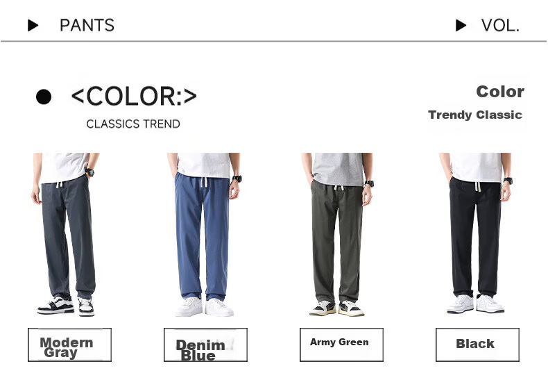 Fingercroxx IT American Vintage Casual Men's Summer Lightweight Lyocell Simple Loose Pants Modern Gray 29 4