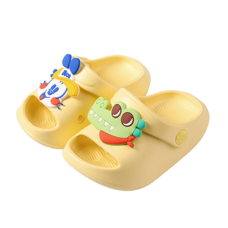 BOBDOG Children's Slippers Boys Girls Baby Soft Sole Indoor Outdoor Summer Yellow Size 170