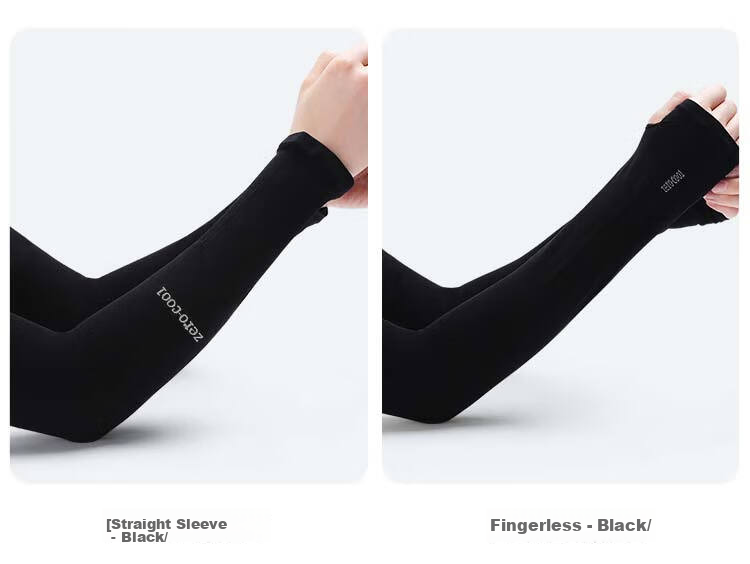 Bejirog Men's Ice Silk Cooling Sleeves Women's Sun Protection Thin Arm Sleeves Gloves Outdoor Driving Cycling Hand Protection Arm Guards 8