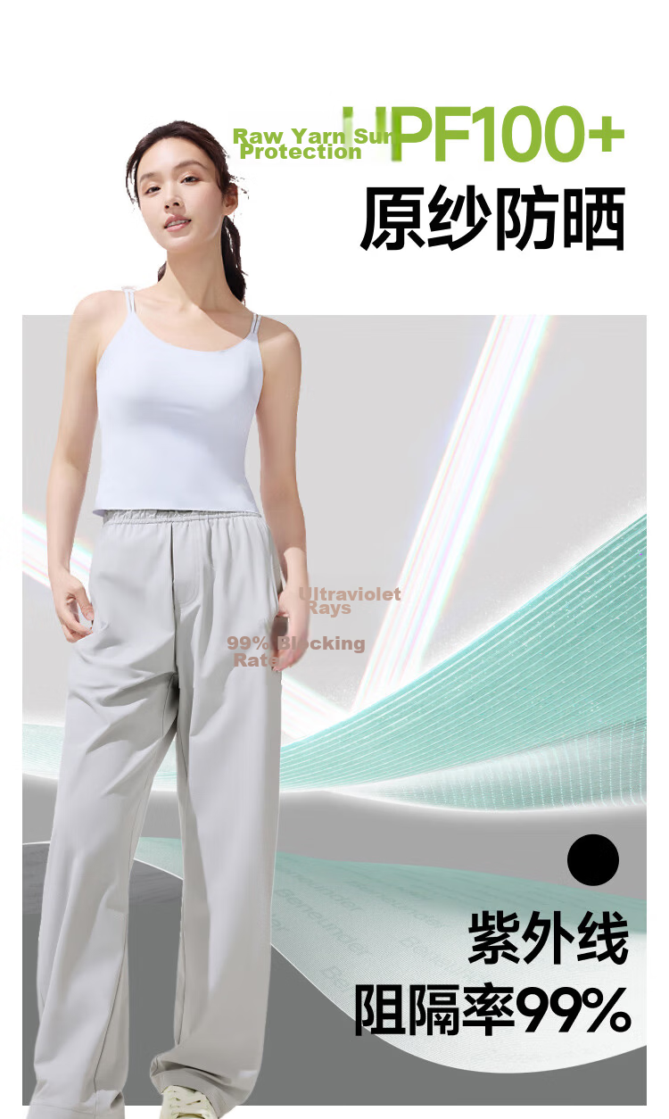 Beneunder Women's Ultra-Breathable Loose Sun Protection Pants, Wide-Leg Casual Trousers, Sports Quick-Dry Spring And Summer 2025 New Style AS850 11